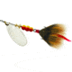 Mepps Aglia In-Line Spinner, 1/3 oz, Dressed Treble Hook, Silver Blade &amp; Brown Tail, B4ST S-BR