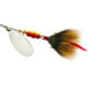 Mepps Aglia In-Line Spinner, 1/3 oz, Dressed Treble Hook, Silver Blade &amp; Brown Tail, B4ST S-BR