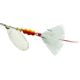 Mepps Aglia In-Line Spinner, 1/3 oz, Dressed Treble Hook, Silver Blade &amp; White Tail, B4ST S-W