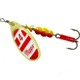 Mepps Aglia In-Line Spinner 1/3 oz, Plain Treble Hook Gold/Red/White Blade, B4 G/RW