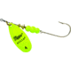 Mepps Aglia In-Line Spinner 1/3 oz, Plain Treble Hook, Hot Chartreuse Blade, B4P HC