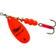 Mepps Aglia In-Line Spinner 1/3 oz, Plain Treble Hook, Hot Orange Blade, B4 HO