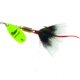 Mepps Aglia In-Line Spinner, 1/4 oz, Dressed Treble Hook, Hot Chartreuse Blade &amp; Gray Tail, B3ST HC-G