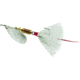 Mepps Aglia In-Line Spinner, 1/4 oz, Dressed Treble Hook, Silver Blade &amp; White Tail, B3ST S-W