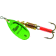 Mepps Aglia In-Line Spinner 1/4 oz, Plain Treble Hook, Green &amp; Platinum Blade, B3 GRP