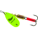 Mepps Aglia In-Line Spinner 1/4 oz, Plain Treble Hook, Hot Chartreuse Blade, B3 HC