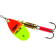 Mepps Aglia In-Line Spinner 1/4 oz, Plain Treble Hook, Hot Orange &amp; Chartreuse Blade, B3 HOC