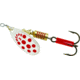 Mepps Aglia In-Line Spinner 1/4 oz, Plain Treble Hook, Silver &amp; Red Dot Blade, B3 SRD