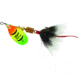 Mepps Aglia In-Line Spinner, 1/6 oz, Dressed Treble Hook, Hot Fire Tiger Blade &amp; Gray Tail, B2ST HFT-G