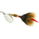 Mepps Aglia In-Line Spinner, 1/6 oz, Dressed Treble Hook, Silver Blade &amp; Brown Tail, B2ST S-BR