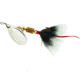Mepps Aglia In-Line Spinner, 1/6 oz, Dressed Treble Hook, Silver Blade &amp; Gray Tail, B2ST S-G