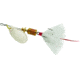 Mepps Aglia In-Line Spinner, 1/8 oz, Dressed Treble Hook, Gold Blade &amp; Gray Tail, B1ST G-G