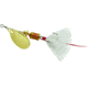 Mepps Aglia In-Line Spinner, 1/8 oz, Dressed Treble Hook, Gold Blade &amp; White Tail, B1ST G-W