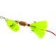Mepps Aglia In-Line Spinner, 1/8 oz, Dressed Treble Hook, Hot Chartreuse Blade &amp; Yellow Tail, B1ST HC-Y