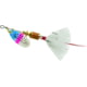 Mepps Aglia In-Line Spinner, 1/8 oz, Dressed Treble Hook, Rainbow Trout Blade &amp; White Tail, B1ST RBT-W