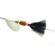 Mepps Aglia In-Line Spinner, 1/8 oz, Dressed Treble Hook, Silver Blade &amp; Black Tail, B1ST S-BK