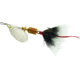 Mepps Aglia In-Line Spinner, 1/8 oz, Dressed Treble Hook, Silver Blade &amp; Gray Tail, B1ST S-G