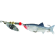 Mepps Aglia Long Mino In-Line Spinner, 2 1/4in, 1/4 oz Rainbow Scale Blade with Shad Mino Tail, AL1M S/RS