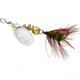Mepps Aglia Wooly Worm Spin Flies In-Line Spinner, 1/12 oz Single Hook, Silver Blade with Green Tail, B0W S-GR