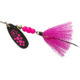 Mepps Black Fury In-Line Spinner, 1/3 oz, Dressed Treble Hook, Pink Dot Blade with Pink Tail, BF4T PK