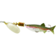 Mepps Comet Mino In-Line Spinner, 2 1/2in, 5/16 oz, Silver Blade with Rainbow Trout Mino, Floating, C3M S-RBT