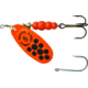 Mepps Comet TRU-V In-Line Spinner, 1/2 oz, Plain Treble Hook, Orange &amp; Black Dots, CTV5TP TOBK