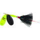 Mepps Double Blade Aglia In-Line Spinner, 11/16 oz Dressed Treble, Hot Chartreuse/Black Blades/Black Tail, BD5THCBK-BK