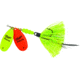 Mepps Double Blade Aglia In-Line Spinner, 11/16 oz Dressed Treble, Hot Chartreuse/Hot Orange Blades/Chartreuse Tail, BD5THCHO-CH
