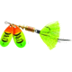 Mepps Double Blade Aglia In-Line Spinner, 5/16 oz Dressed Treble, Hot Firetiger/Hot Firetiger Blades/Chartreuse Tail, BD3THFT2-CH
