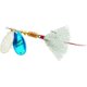 Mepps Double Blade Aglia In-Line Spinner, 5/16 oz, Dressed Treble, Silver/Blue Platinum Blades/White Tail, BD3TSBLP-W