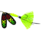 Mepps Double Blade Black Fury In-Line Spinner, 1/2 oz Dressed Treble, Hot Firetiger Dot &amp; Chartreuse Tail, BFD5T HFT2-CH