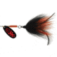 Mepps Musky Killer-Bucktail, fl red dot-black/orange, 3/4oz, BFM FL-BO
