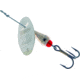 Mepps XD In-Line Spinner 1/10 oz, Plain Treble, Silver Body &amp; Blade, XD1 S-S
