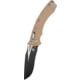Microtech Amphibian Ram-Lok Black STD G-10 3.875in Folding Knife, Tan, 137RL-1FLGTTA