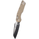 Microtech MSI Black SE STD Fluted G-10 3.88in Folding Knife, Tan, 210-1FLGTTA