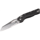 Microtech MSI S/E Tri-Grip Injection Molded Black Stonewash Part Serrate 3.88in Folding Knife, Black, 210T-11PMBK