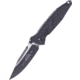 Microtech Socom Elite S/E-M Manual Drop Point Non-Serrated Tactical Standard 4in Folding Knife, Black, 160-1T