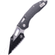 Microtech Stitch Ram Lok S/E Black Full Serrate Fluted G-10 3.71in Folding Knife, Black, 169RL-3FLGTBK