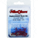 Mirrolure Replacement Hook Kit, Barbed, Treble, Red, Size 2, Hookkit-TR