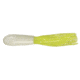 Mizmo Specs Crappie Tube, 1 1/2in, White/Chartreuse Silver Glitter, 15/Pack, 11031