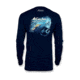 Mojo Sportswear Company Fins Up Tails Down Marlin Scene Wireman X - Mens, Nautical Navy, 2XL, NTCN - 2XL - FNTDMS WRMN X