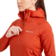 Montane Fireball Lite Hoodie - Womens, Saffron Red, Medium, FFILHSAFM15