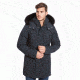Moose Knuckles Stirling Parka - Men's-Navy/Black Fur-Small