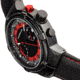 Morphic M91 Series Chronograph Leather-Band Watch w/Date, Black/Red - Mens, MPH9104