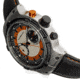 Morphic M91 Series Chronograph Leather-Band Watch w/Date, Silver/Orange - Mens, MPH9101