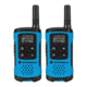 Motorola T100 Alkaline 2 Way Radio, Pack of 2, Neon Blue, T100