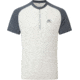 Mountain Equipment Nava Short Sleeve Zip T - Male, Glacier/Flint Grey, Large, ME-005997-Me-01715-L