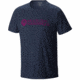 Mountain Hardwear Logo Graphic Short Sleeve T - Men's-Heather Hardwear Navy-Small
