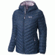 Mountain Hardwear Micro Ratio Hooded Down Jacket - Womens-Zinc/Phantom Purple-X-Small