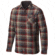 Reversible Flannel Plaid Long Sleeve Shirt - Mens-Smolder Red-Medium